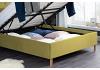 4ft6 Double Loxey Mustard Velvet fabric ottoman bed frame 4